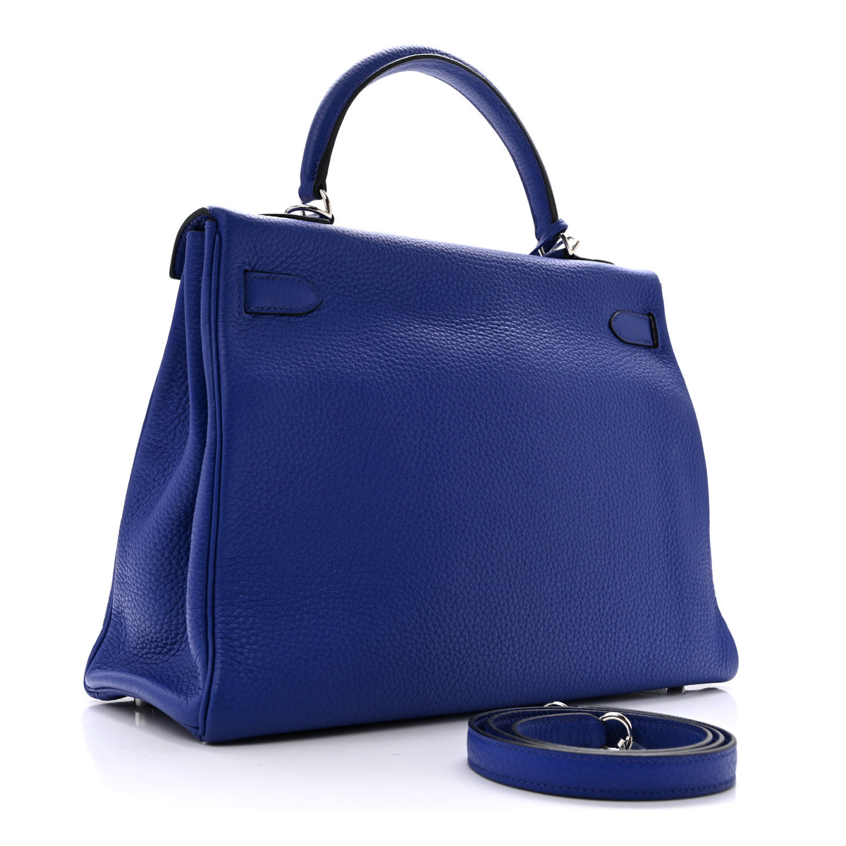 Hermes Taurillon Clemence Kelly Retourne 32 Bleu Electrique 3 of 14