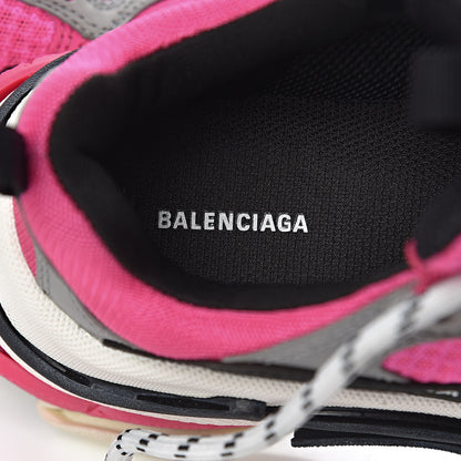 Balenciaga Fabric Mesh Womens Triple S Sneakers 35 Fluo Pink Grey White 6 of 11