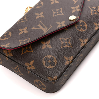 Louis Vuitton Monogram Pochette Felicie Chain Wallet Fuchsia 14 of 16