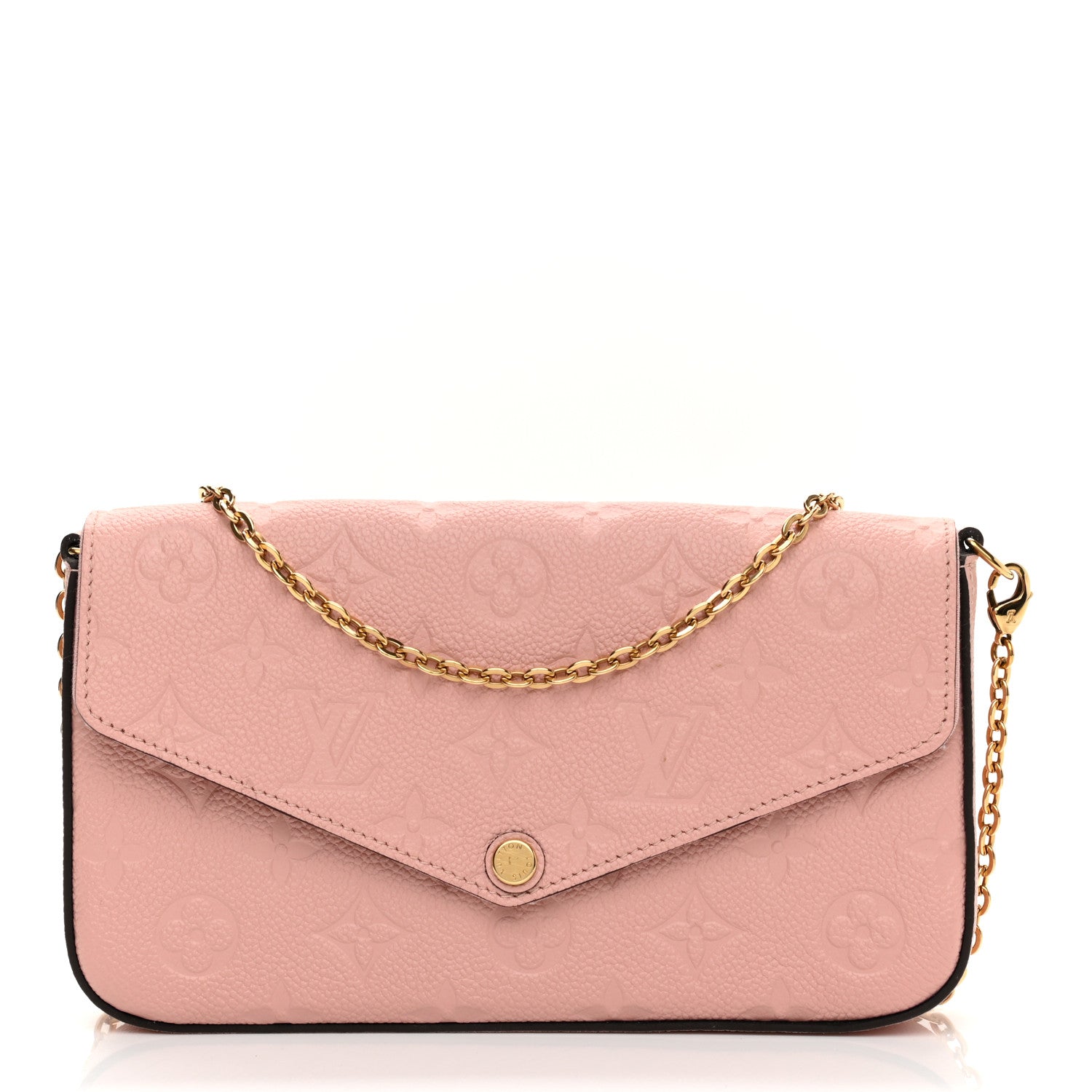 Louis Vuitton Empreinte Pochette Felicie Chain Wallet Rose Poudre 2 of 7