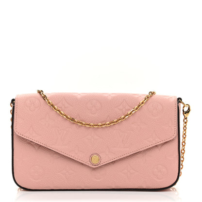 Louis Vuitton Empreinte Pochette Felicie Chain Wallet Rose Poudre 2 of 7