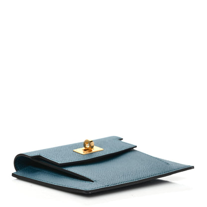 Hermes Epsom Kelly Pocket Compact Wallet Vert Bosphore 4 of 7