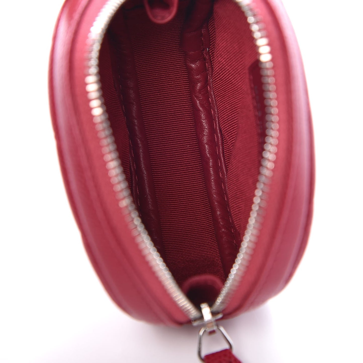 Caviar Quilted Zip Around Classic Coin Purse Dark Pink