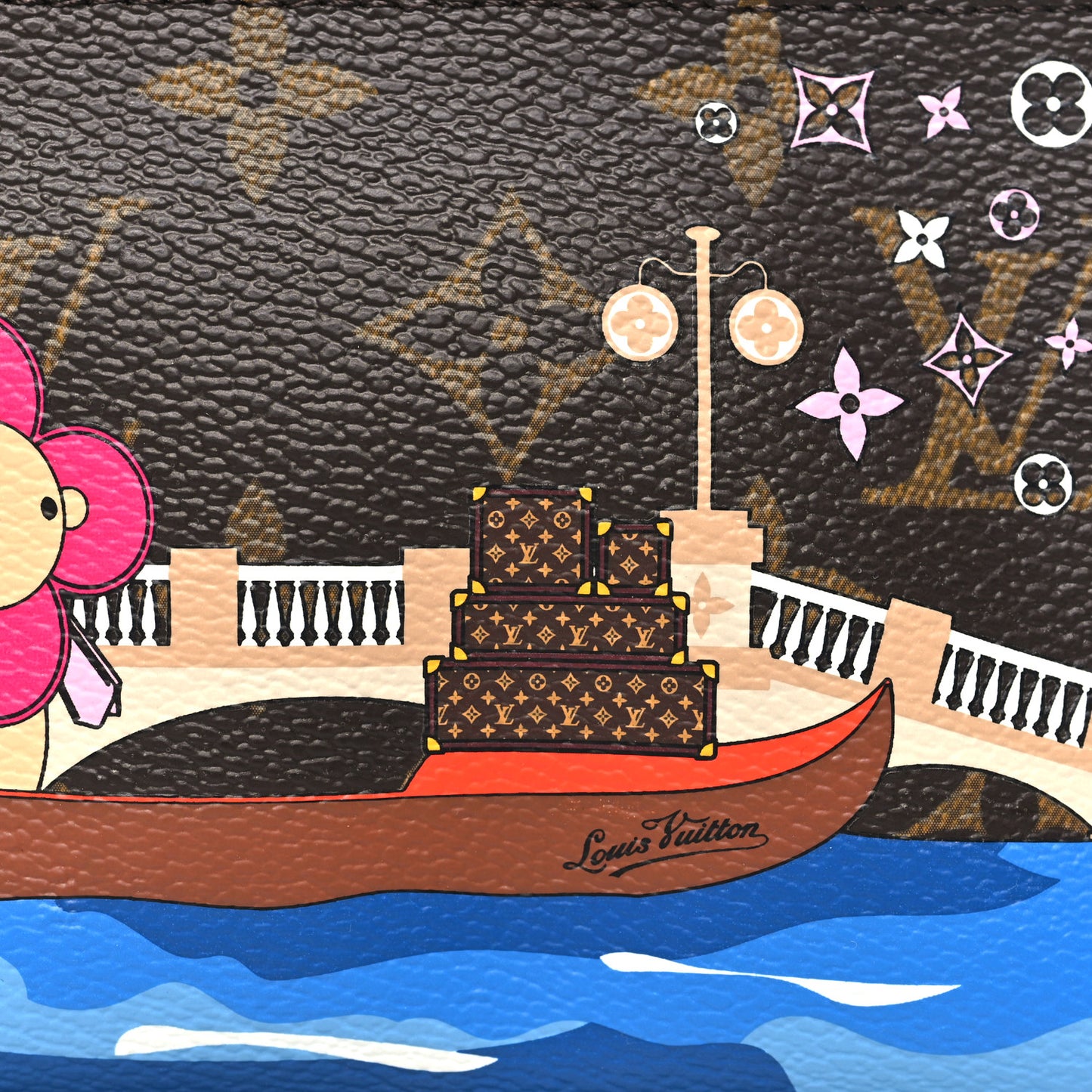 Monogram 2019 Christmas Animation Mini Venice Pochette Accessories Blue