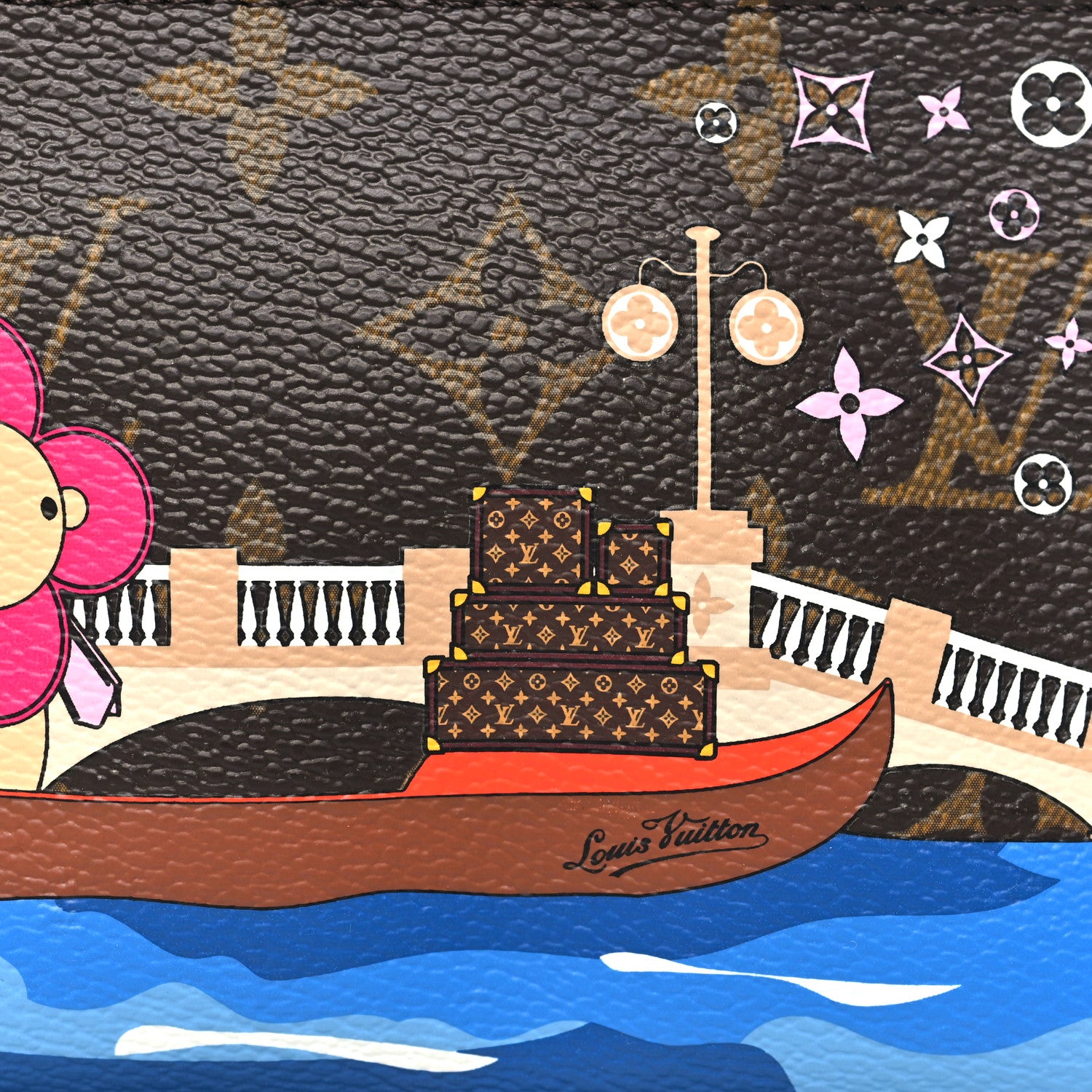 Louis Vuitton Monogram 2019 Christmas Animation Mini Venice Pochette Accessories Blue 7 of 10