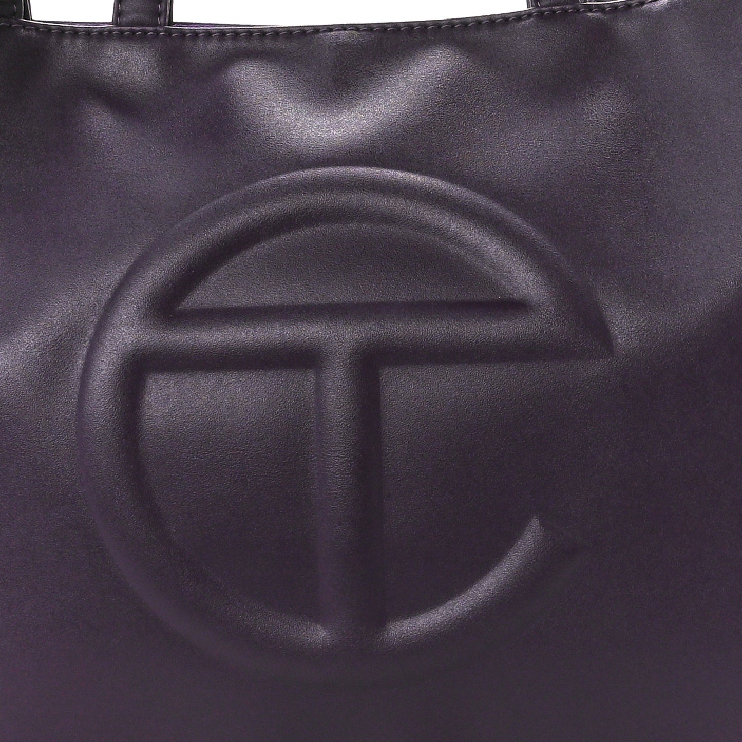 Vegan Leather Medium Shopping Bag Eggplant