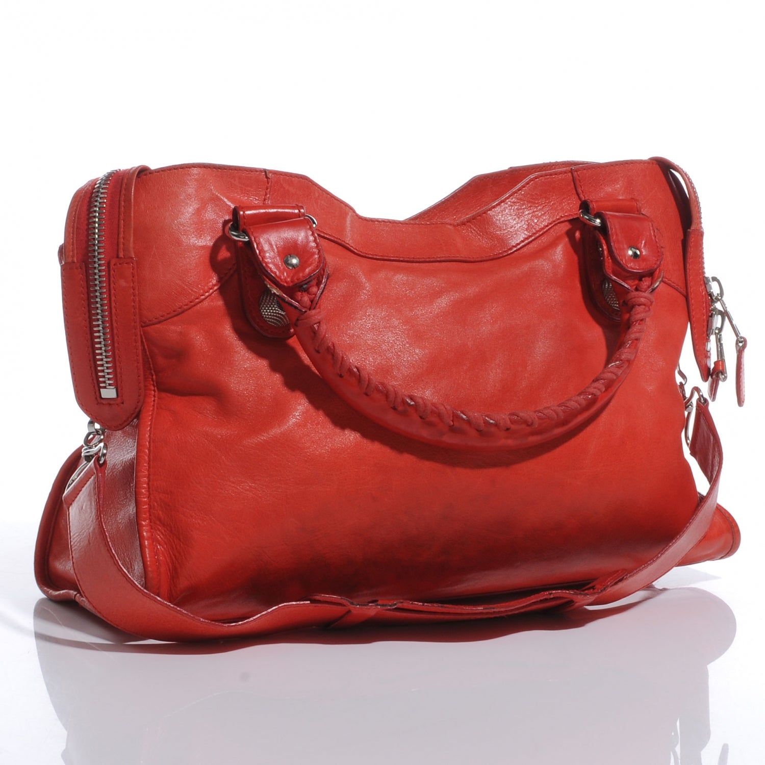 Balenciaga Agneau Giant 21 Silver Hardware CIty Vermillion 3 of 11