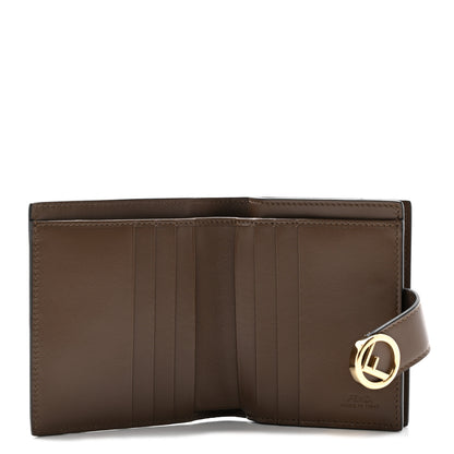 Fendi Vitello Soft F is Fendi Bi-Color FF 1974 Embossed Compact Wallet Maya Black 5 of 10