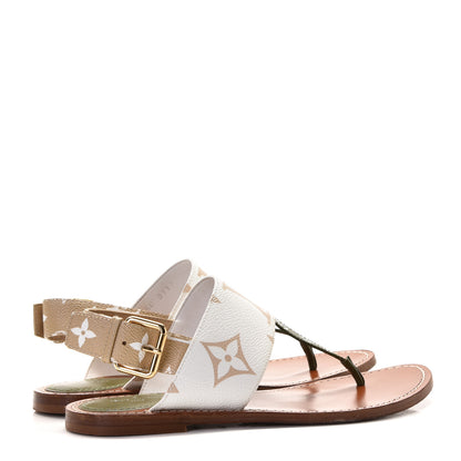 Louis Vuitton Monogram Giant Sandals 37.5 White Moka 5 of 13