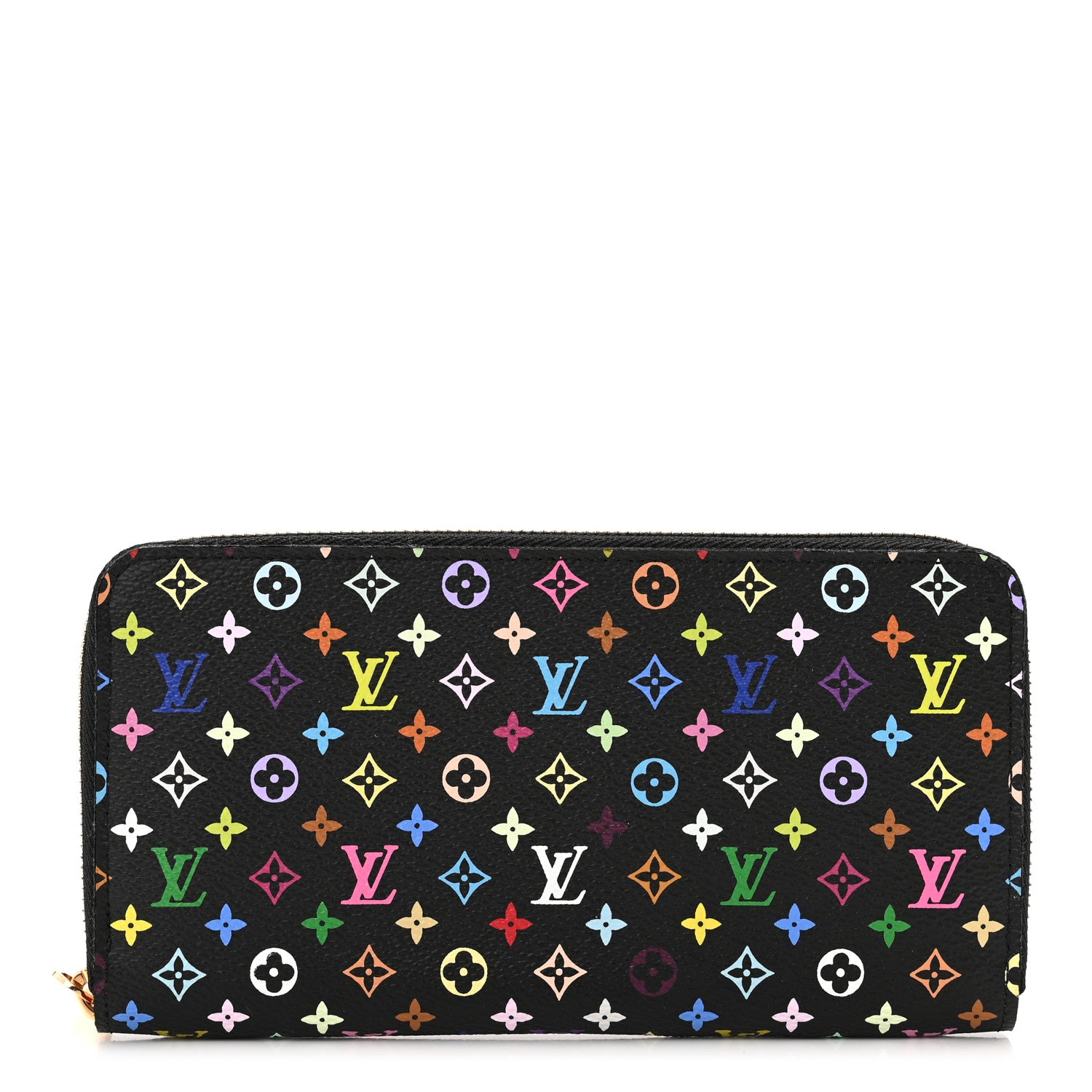 Louis Vuitton Monogram Multicolor Zippy Wallet Black Grenade 1 of 8