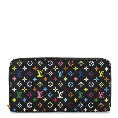 Louis Vuitton Monogram Multicolor Zippy Wallet Black Grenade 1 of 8