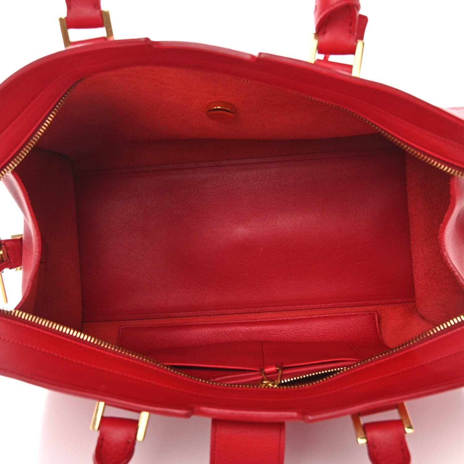 Saint Laurent Calfskin Medium Classic Y Cabas Red 4 of 9
