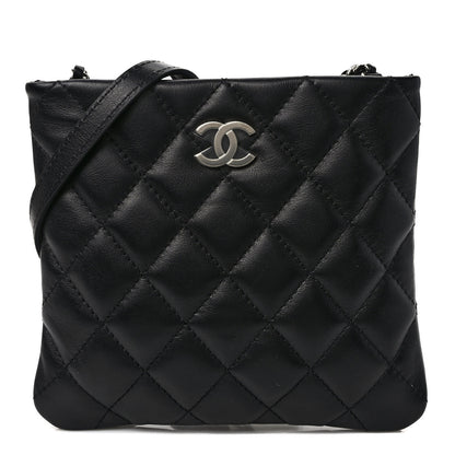 Chanel Lambskin Quilted Crossbody Bag Black 1 of 8