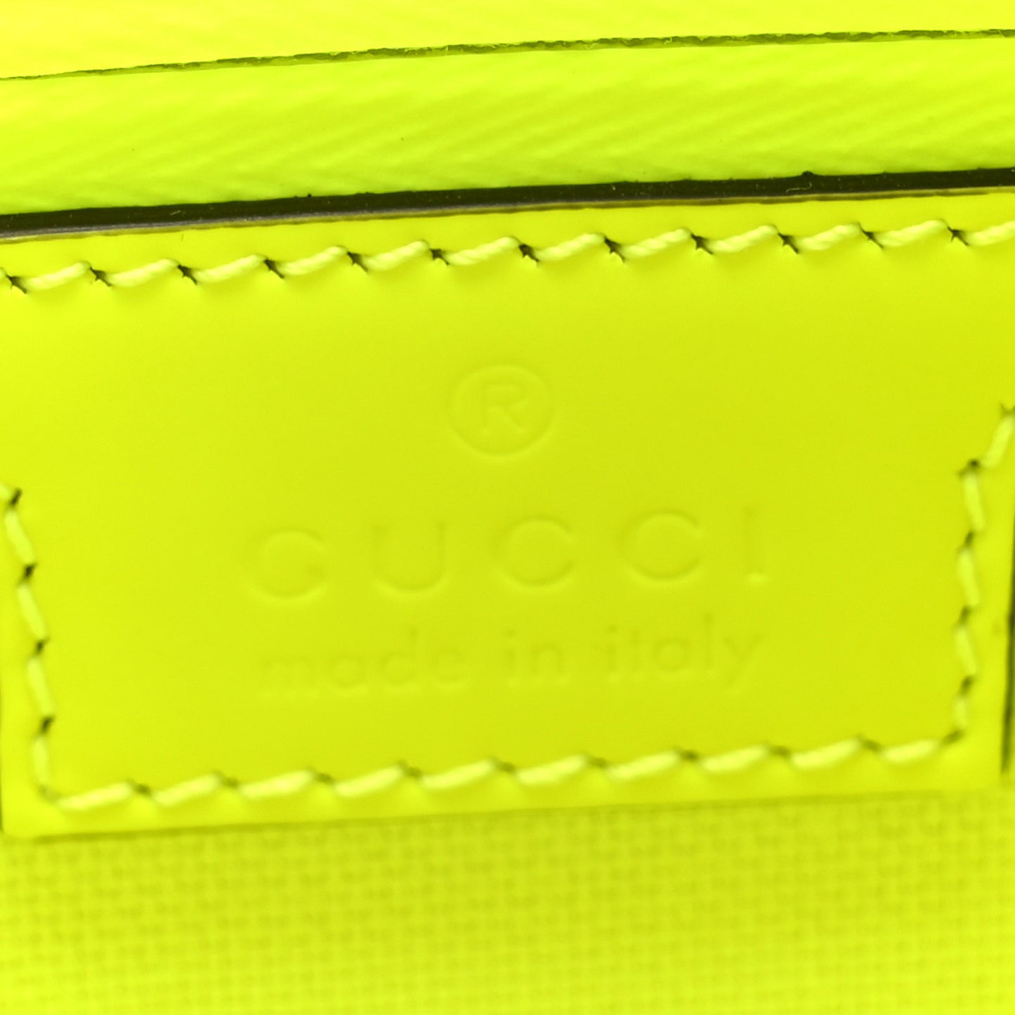 Rubber Effect Monogram GG Crossbody Bag Fluorescent Yellow