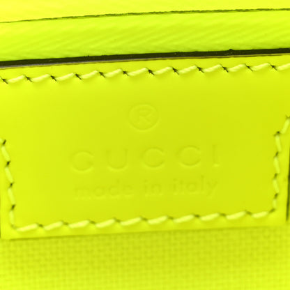 Gucci Rubber Effect Monogram GG Crossbody Bag Fluorescent Yellow 5 of 9