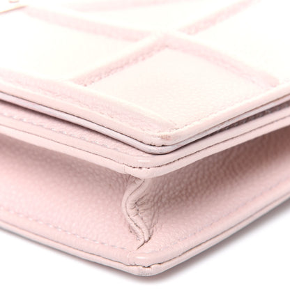 Christian Dior Grained Calfskin Diorama Wallet on Chain Pouch Rose Poudre 10 of 14
