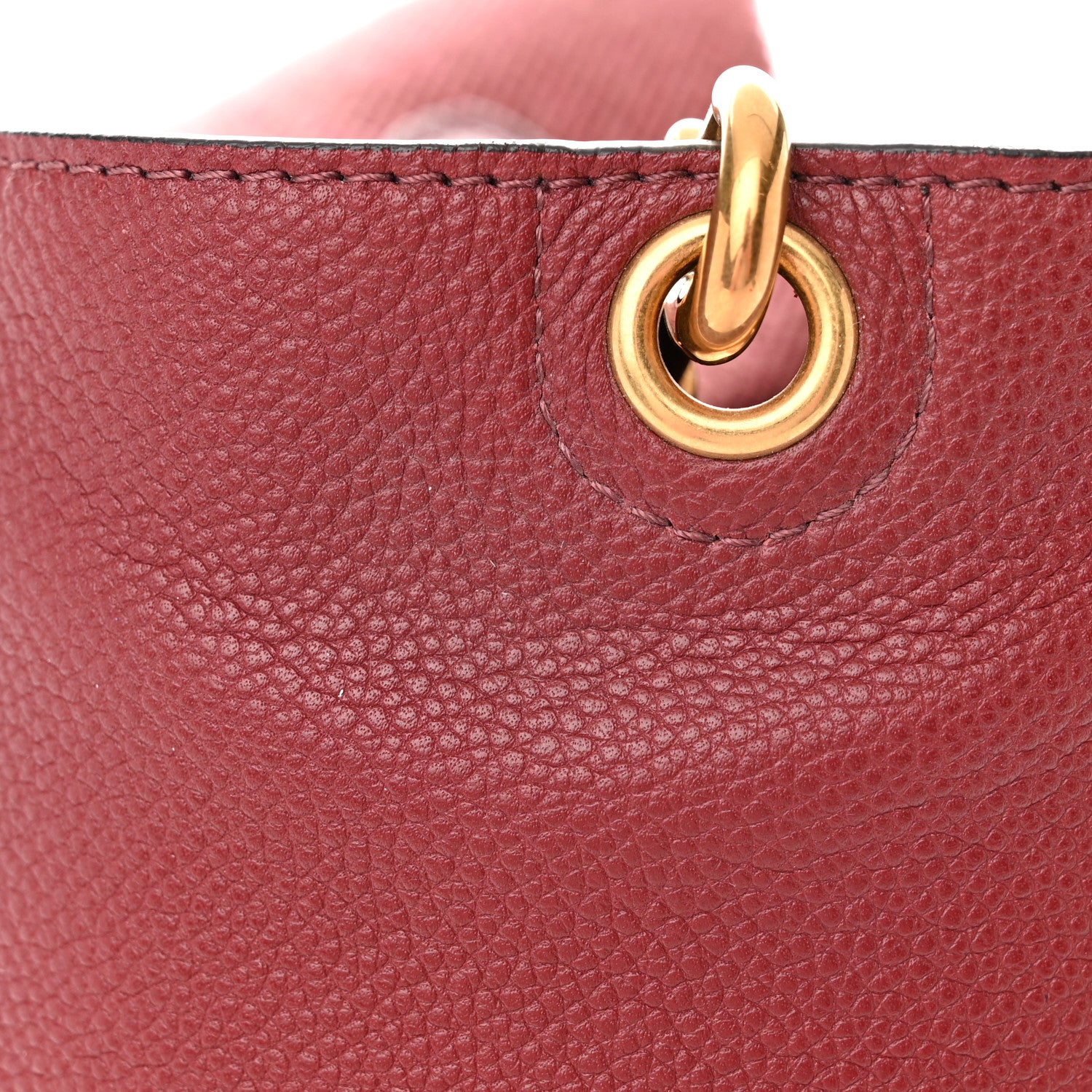 Celine Soft Grained Calfskin Sangle Bucket Bag Light Burgundy 13 of 14
