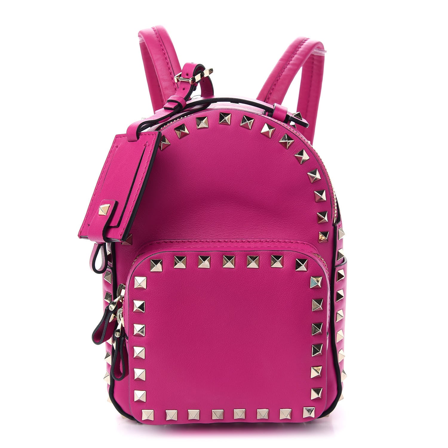 Valentino Garavani Calfskin Mini Rockstud Backpack Fuxia 1 of 7