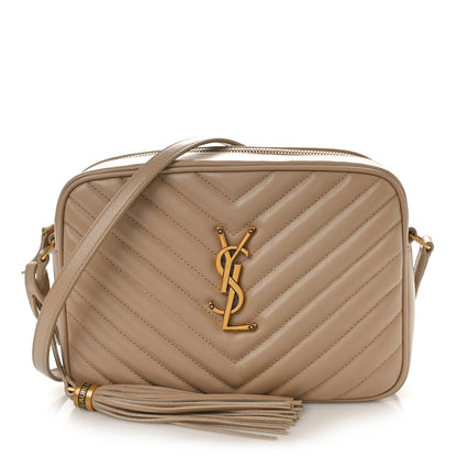 Saint Laurent Calfskin Matelasse Monogram Lou Camera Bag Dark Latte 1 of 10