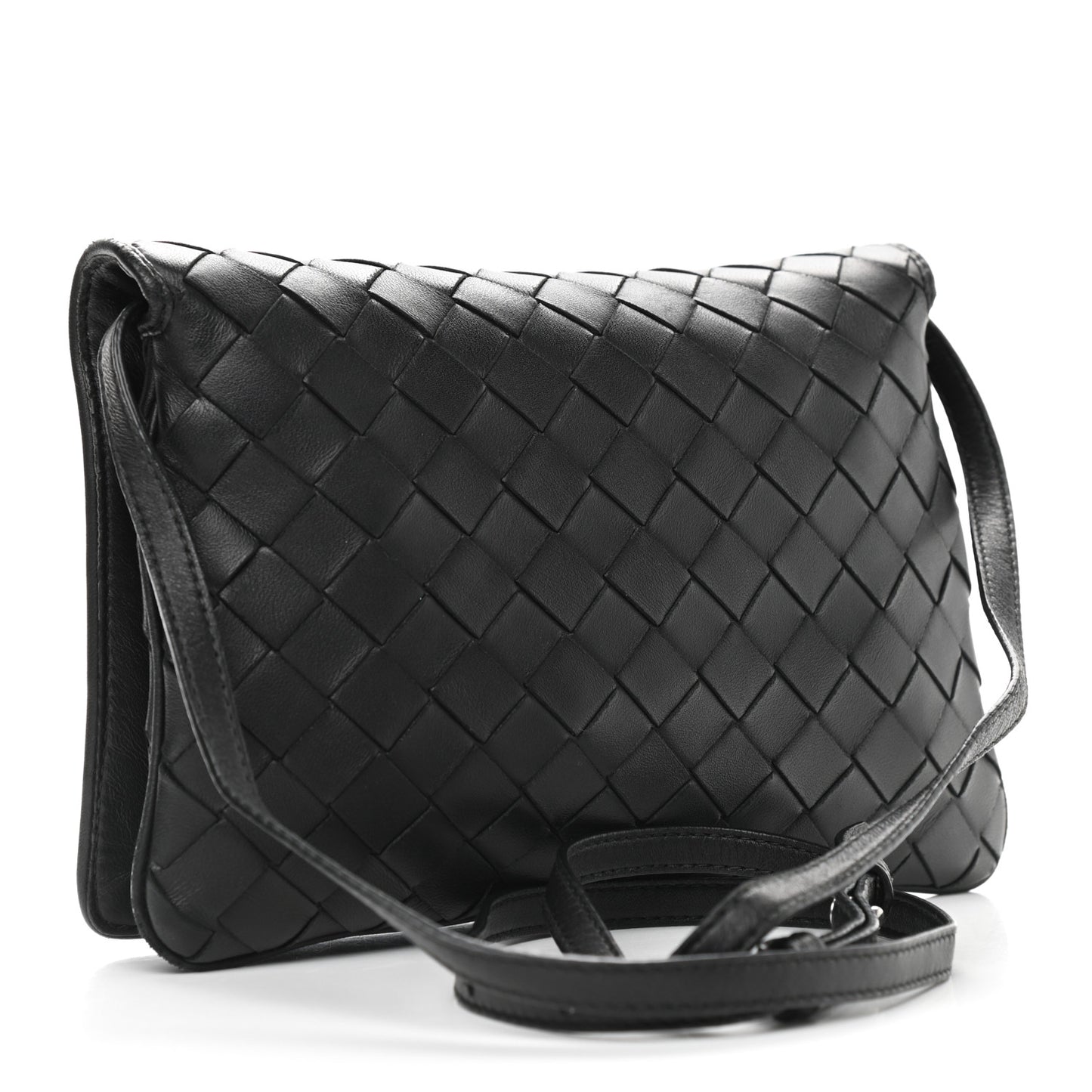 Nappa Intrecciato Crossbody Black