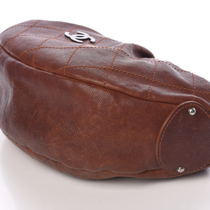 Chanel Caviar Stitched Outdoor Ligne Hobo Brown 8 of 11