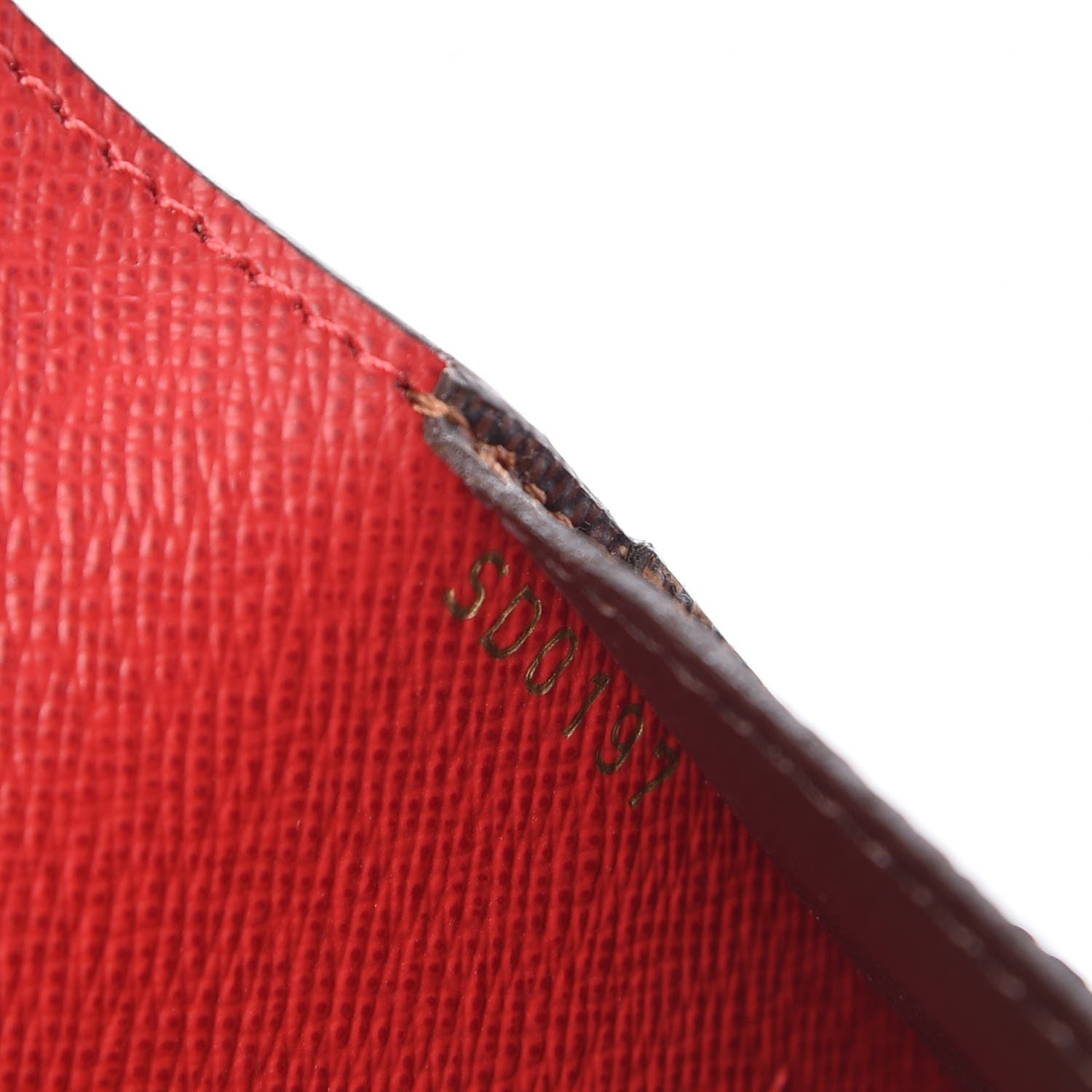 Louis Vuitton Damier Ebene Josephine Wallet Red 10 of 11