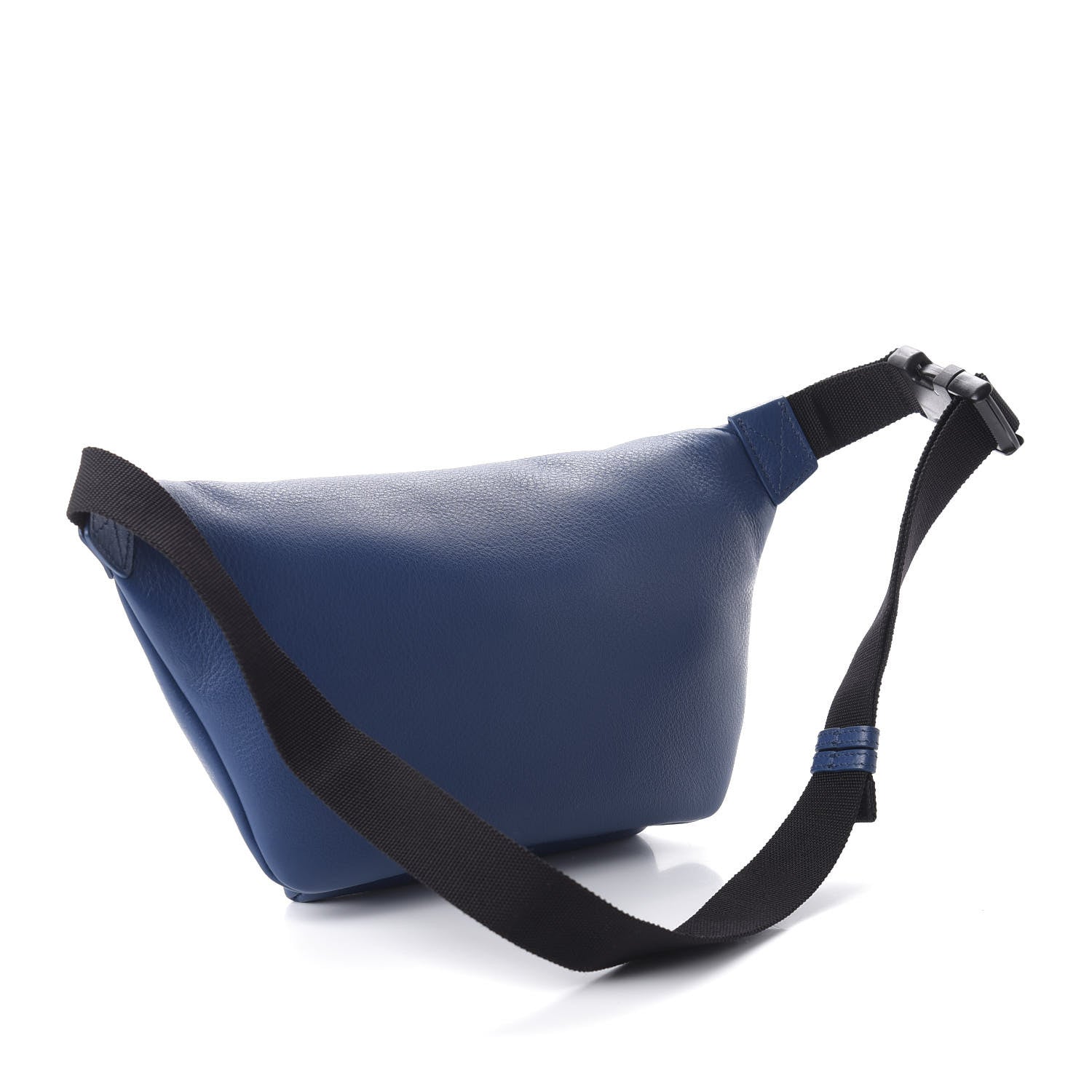 Balenciaga Smooth Calfskin Logo Large Everyday Beltpack Peacock Blue Black 3 of 10