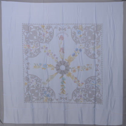 Hermes Silk Mousseline Arabesque Scarf 140 3 of 8