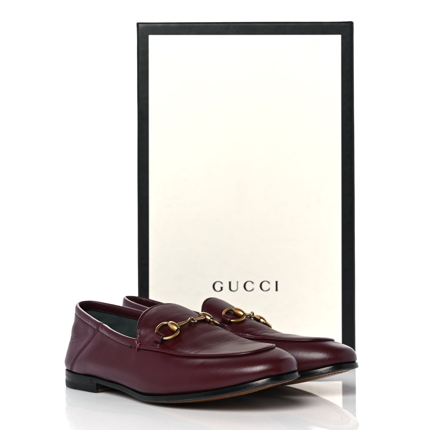 Gucci Lambskin Womens Brixton Horsebit Loafers 35.5 Vintage Bordeaux 9 of 9