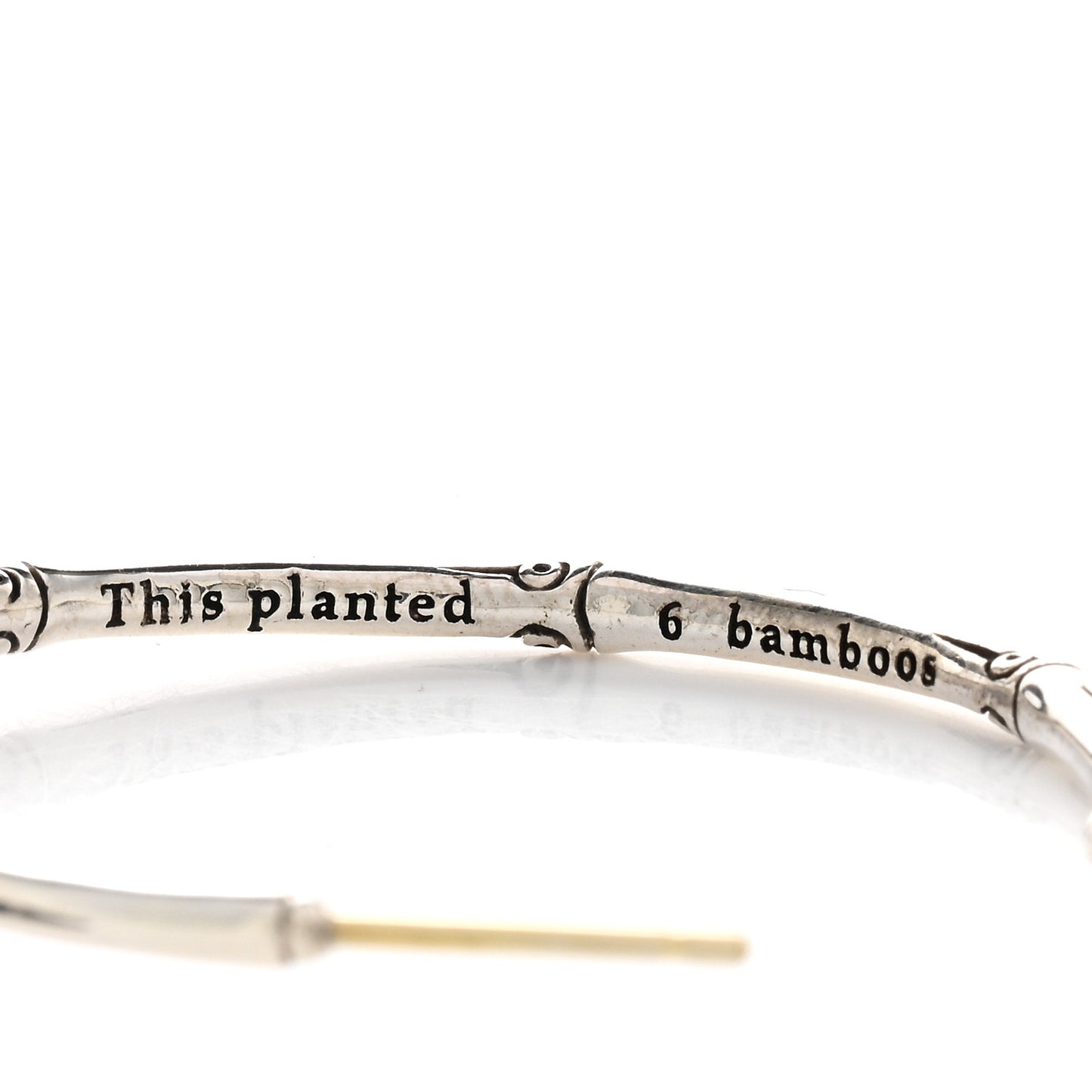 Sterling Silver Smoky Quartz Bamboo Hoop Earrings