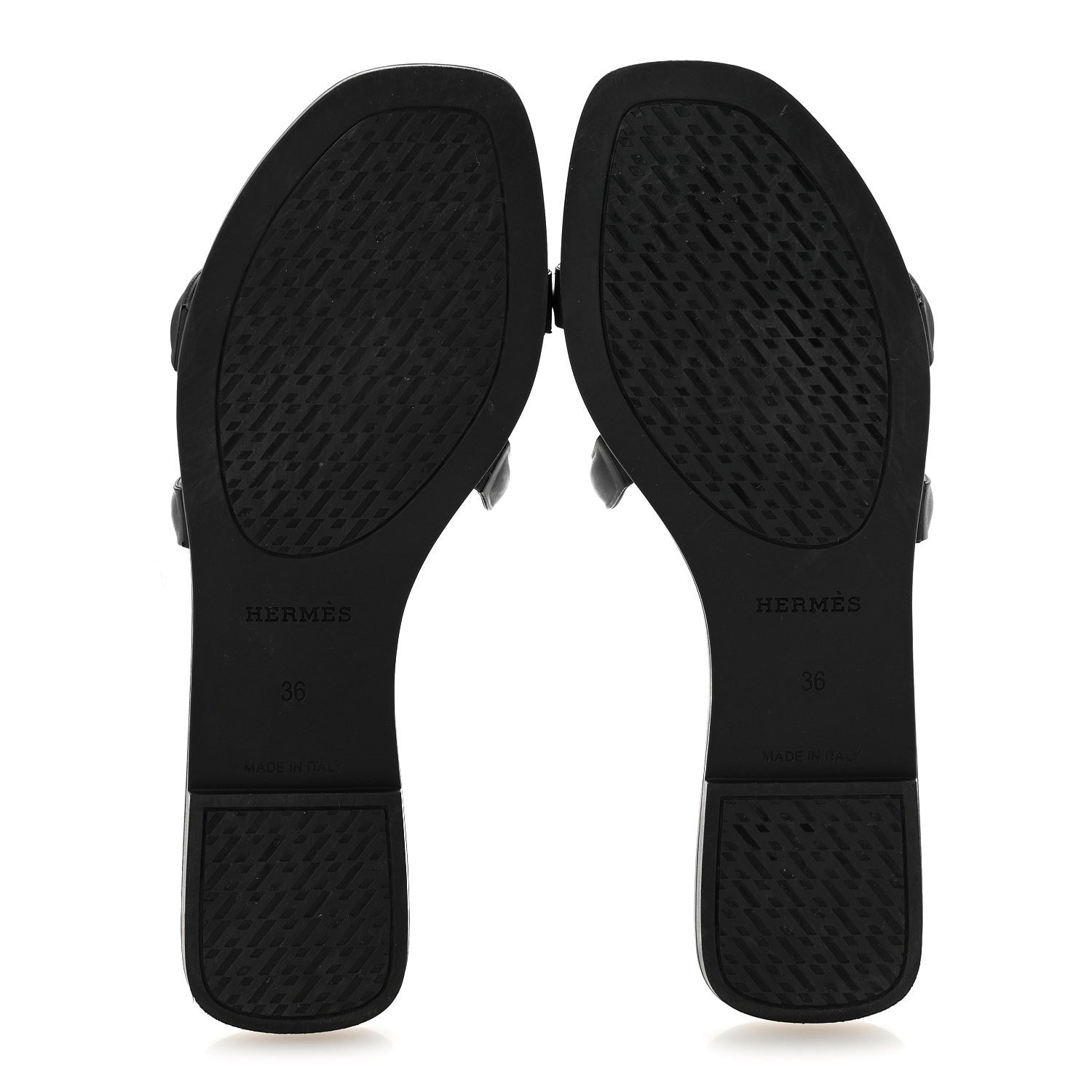 Hermes Rubber Aloha Sandals 36 Black 6 of 12