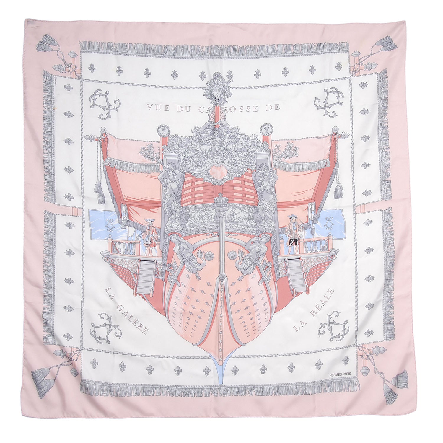 Hermes Silk Vue Du Carosse De La Galere La Reale Scarf 90 2 of 7