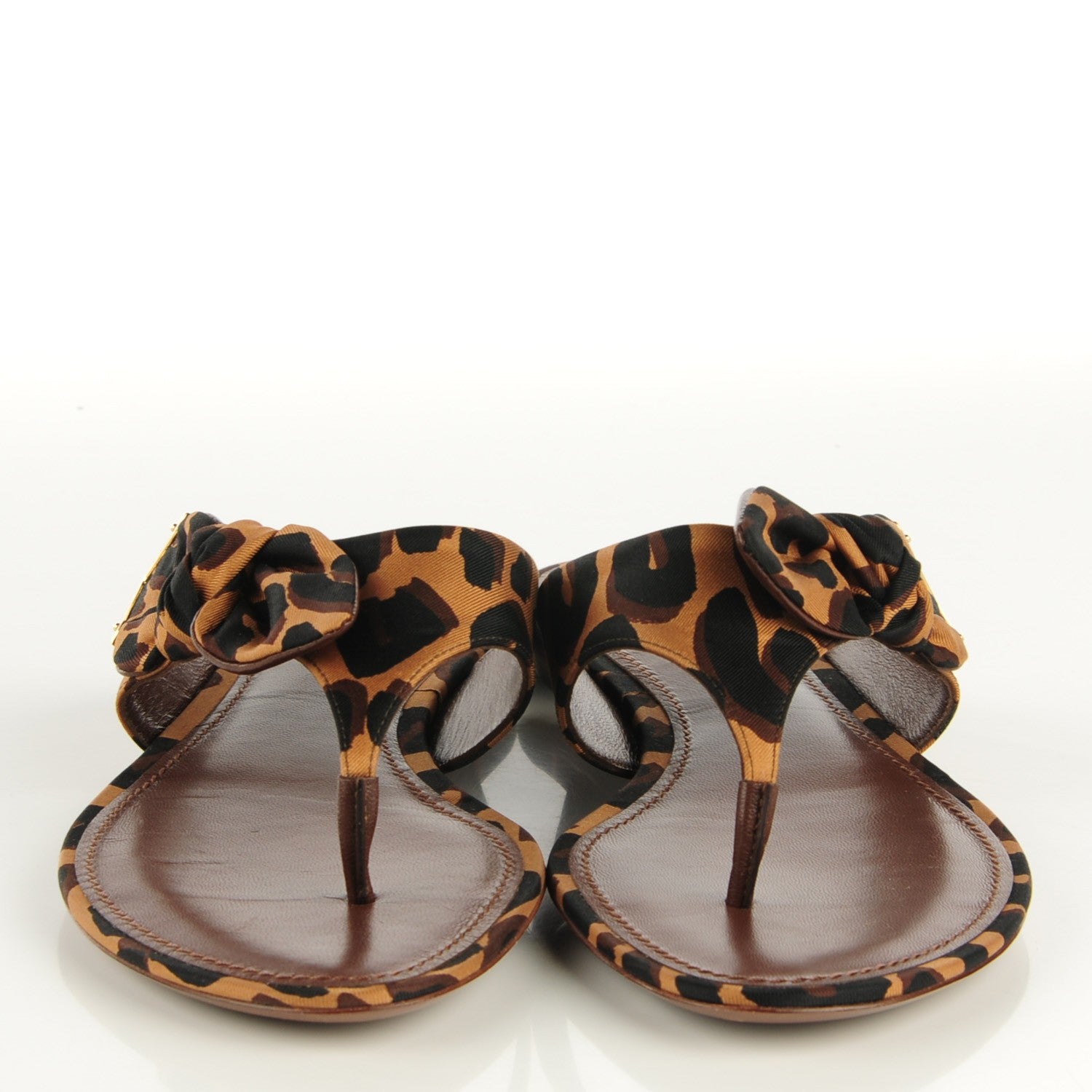 Louis Vuitton Leopard Print Savanna Flat Thong Sandals 39 Moka 2 of 7