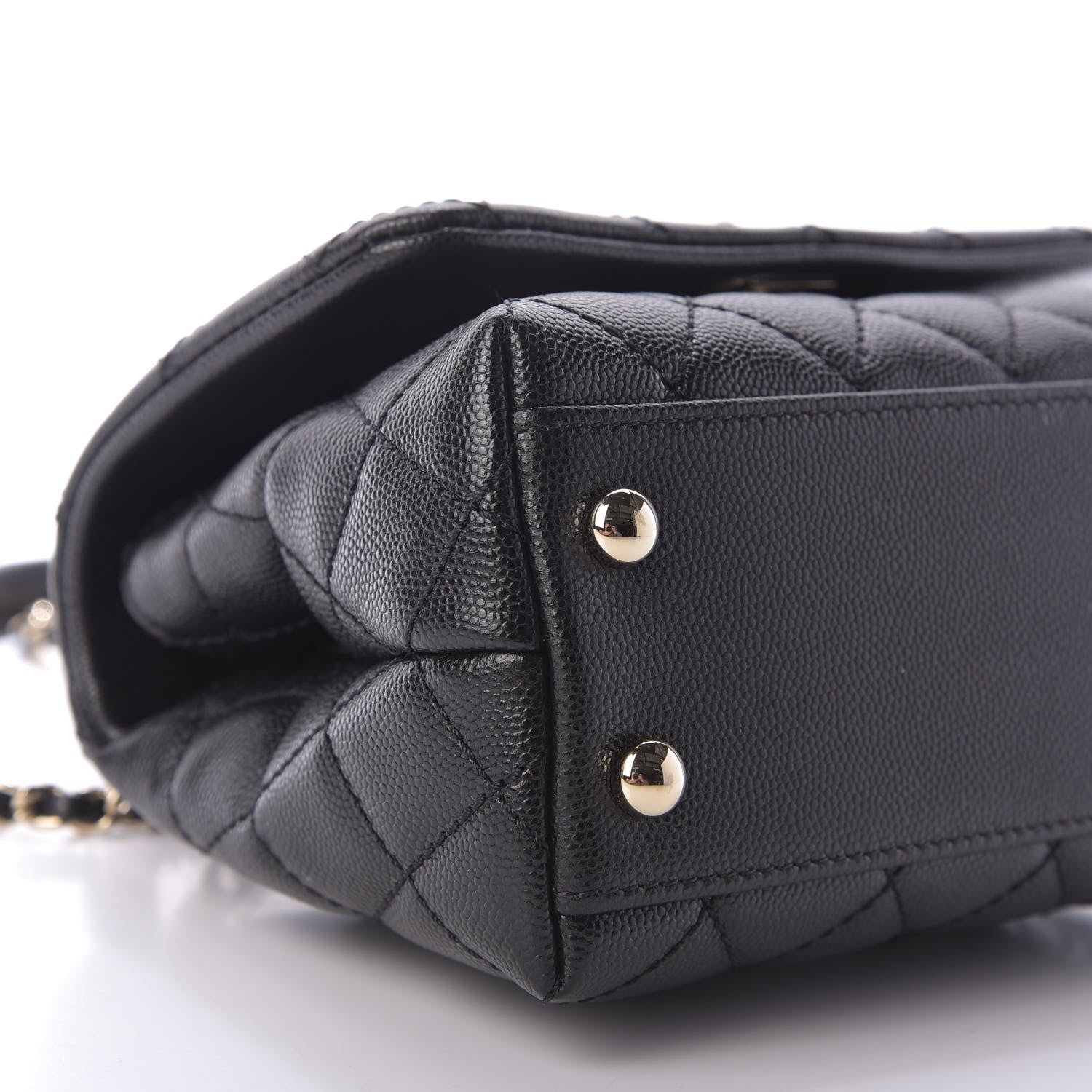 Chanel Caviar Quilted Extra Mini Coco Handle Flap Black 6 of 9