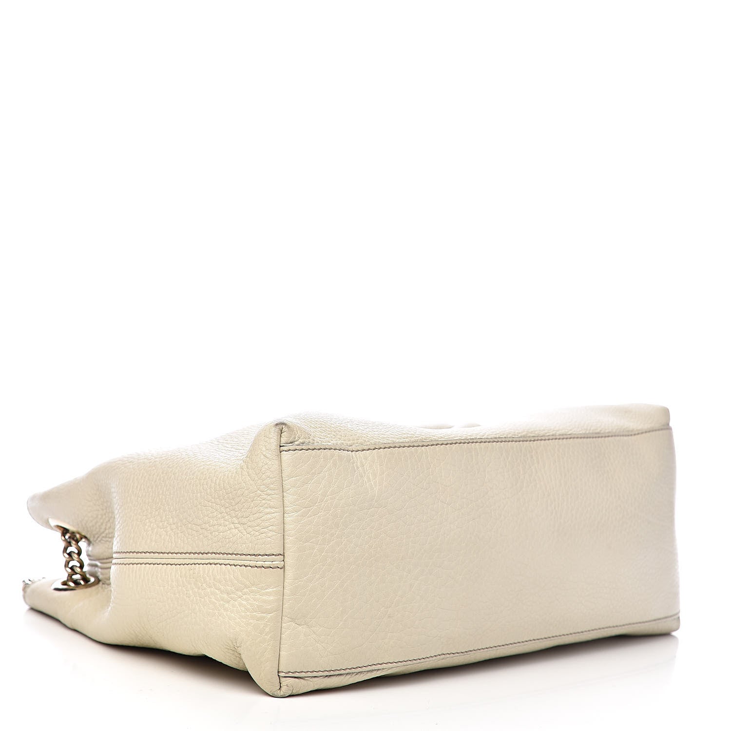 Gucci Pebbled Calfskin Medium Soho Chain Shoulder Bag Off White 4 of 18