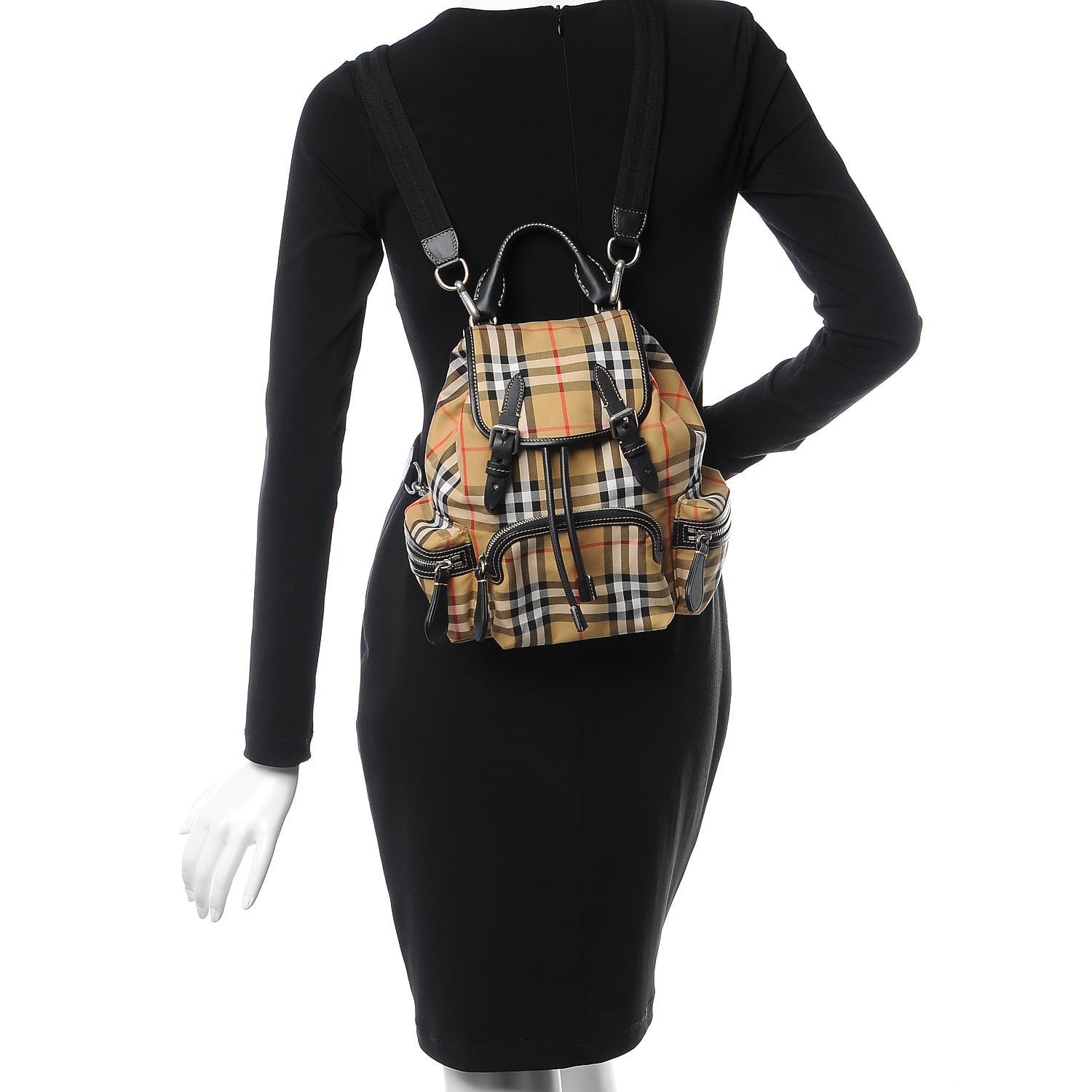 Burberry Vintage Check Small Rucksack Backpack Black 2 of 8