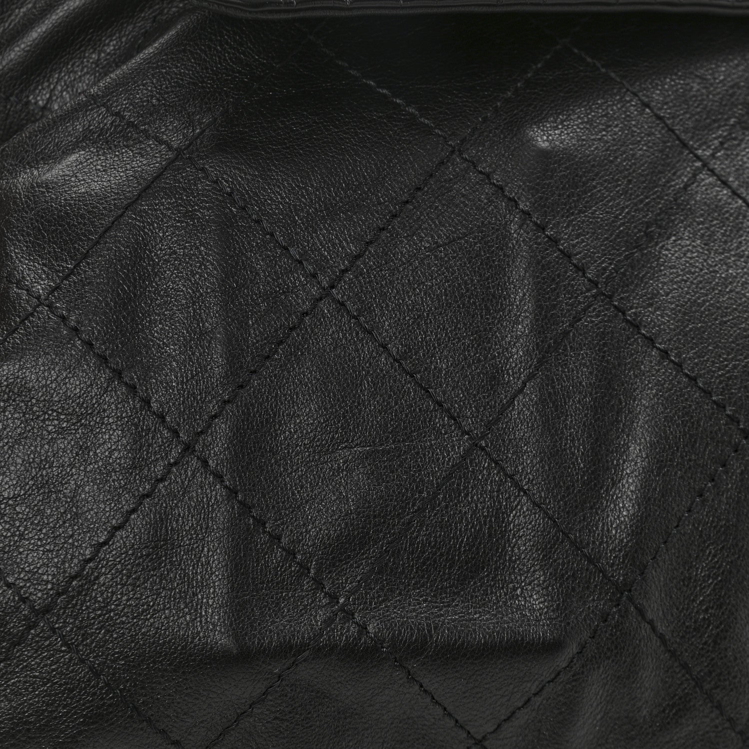Chanel Vinyl Calfskin Quilted Flap Messenger Black 11 of 15