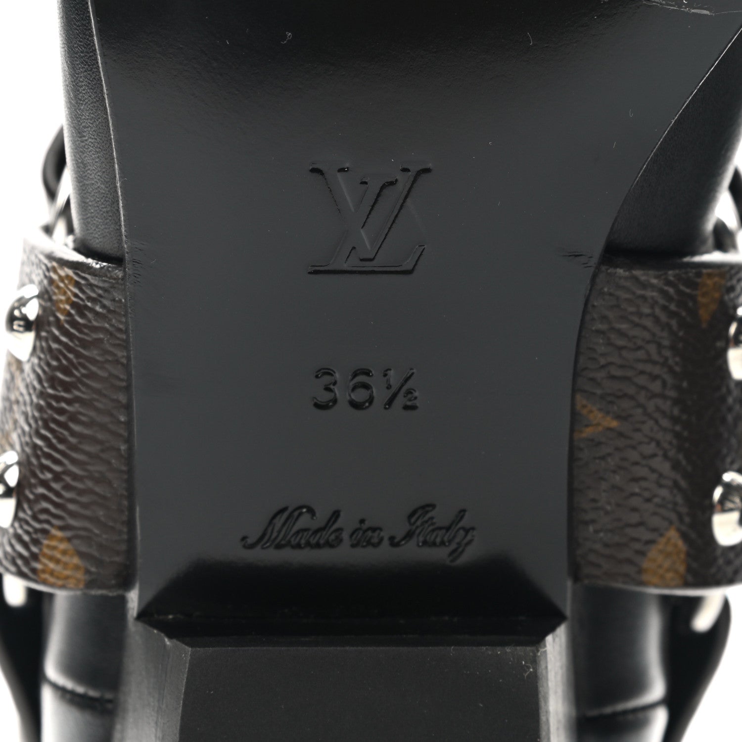 Louis Vuitton Calfskin Monogram Rhapsody Ankle Boots 36.5 Black 6 of 10