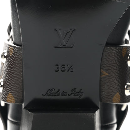Louis Vuitton Calfskin Monogram Rhapsody Ankle Boots 36.5 Black 6 of 10