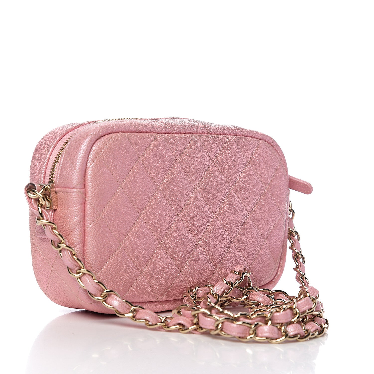 Chanel Iridescent Caviar Quilted Small Timeless Camera Case Pink 2 of 11