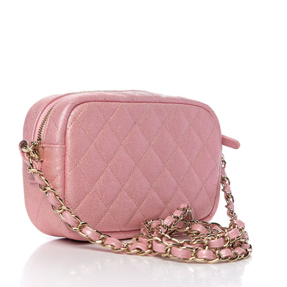 Chanel Iridescent Caviar Quilted Small Timeless Camera Case Pink 2 of 11