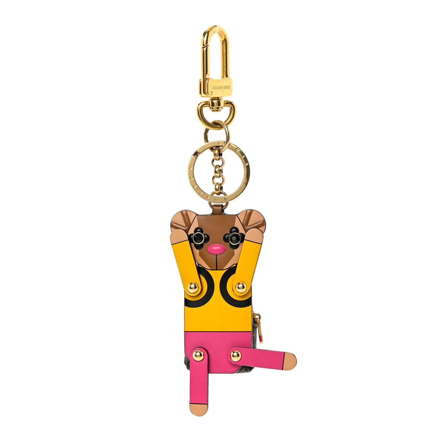 Monogram Bear Puppet Bag Charm Key Holder