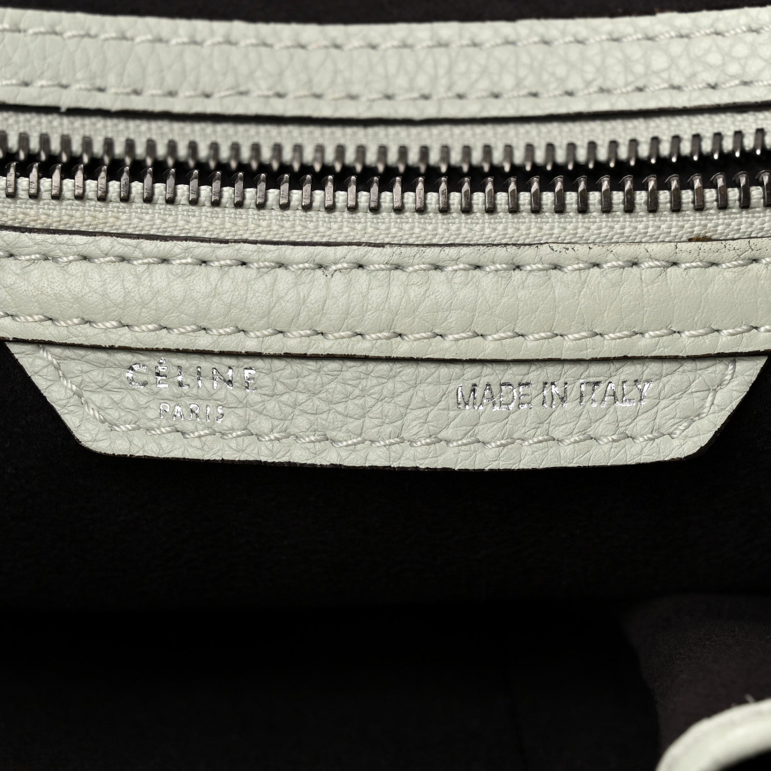 Celine Drummed Calfskin Micro Luggage Lune 6 of 13