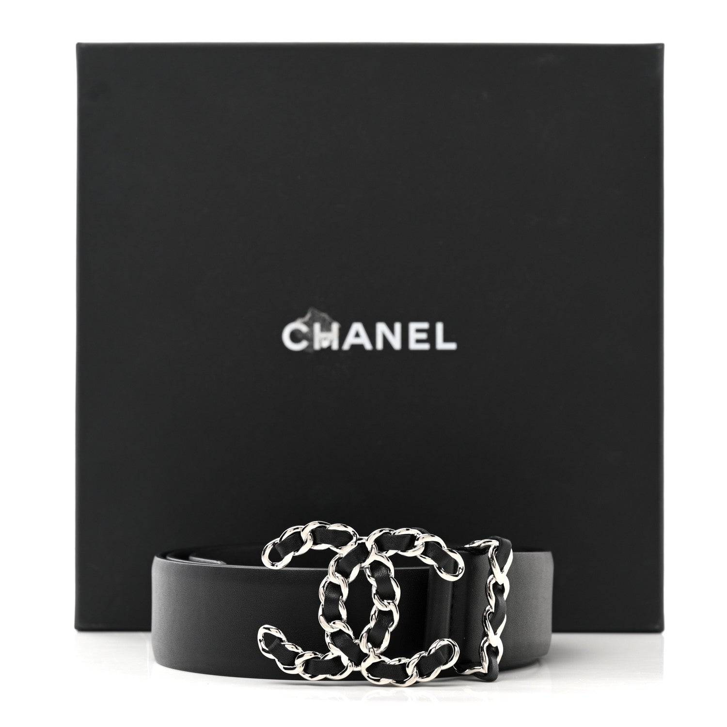 Chanel Calfskin CC Chain Belt 85 34 Black 8 of 8