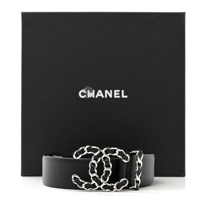 Chanel Calfskin CC Chain Belt 85 34 Black 8 of 8