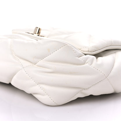 Chanel Calfskin Quilted Mini Square Bubbly Flap White 9 of 16
