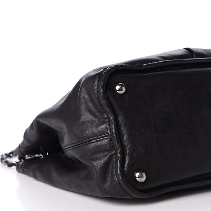 Chanel Lambskin Stitched Shopper Tote Black 7 of 10