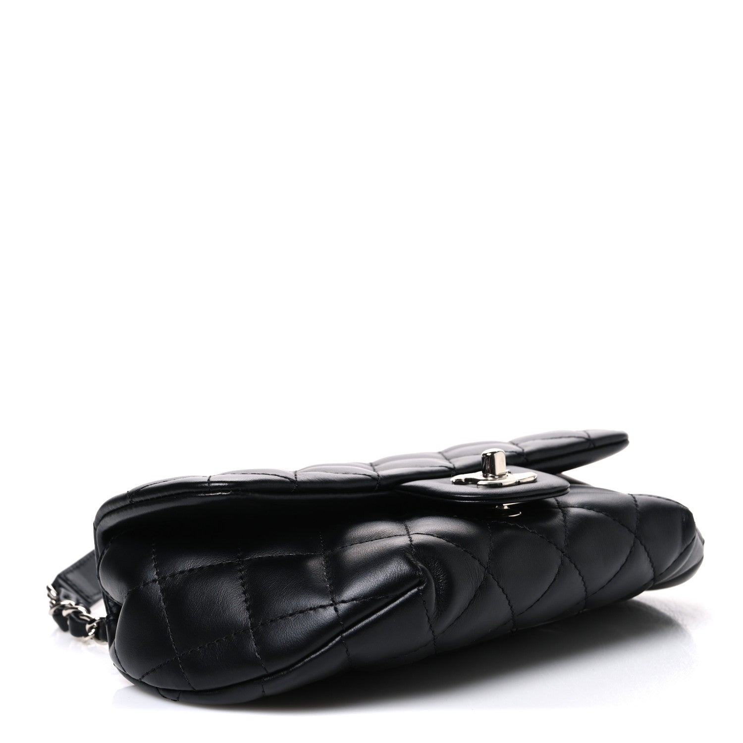 Chanel Calfskin Quilted CC Uniform Flap Belt Bag Black 3 of 10