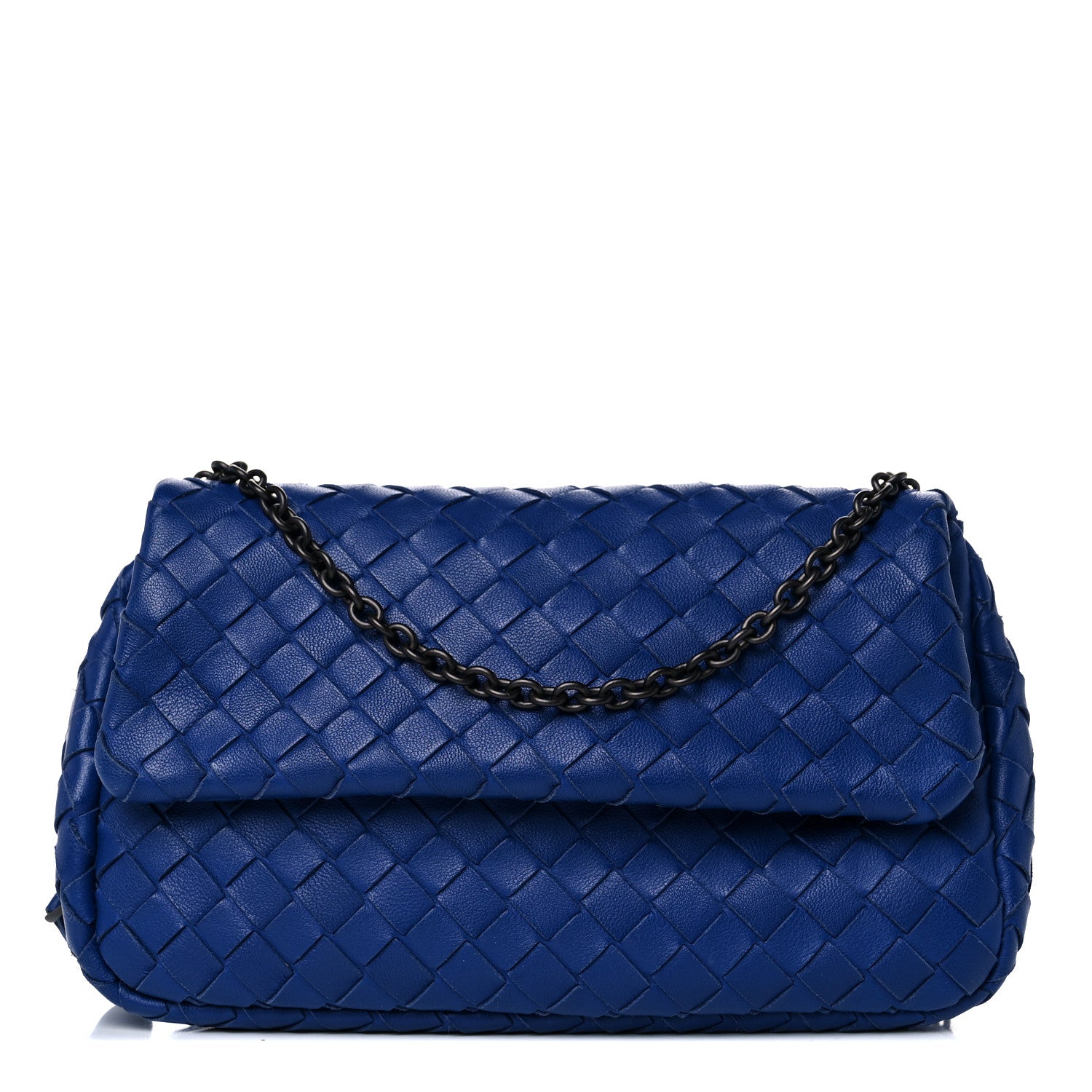 Bottega Veneta Nappa Intrecciato Small Chain Crossbody Cobalt 1 of 13