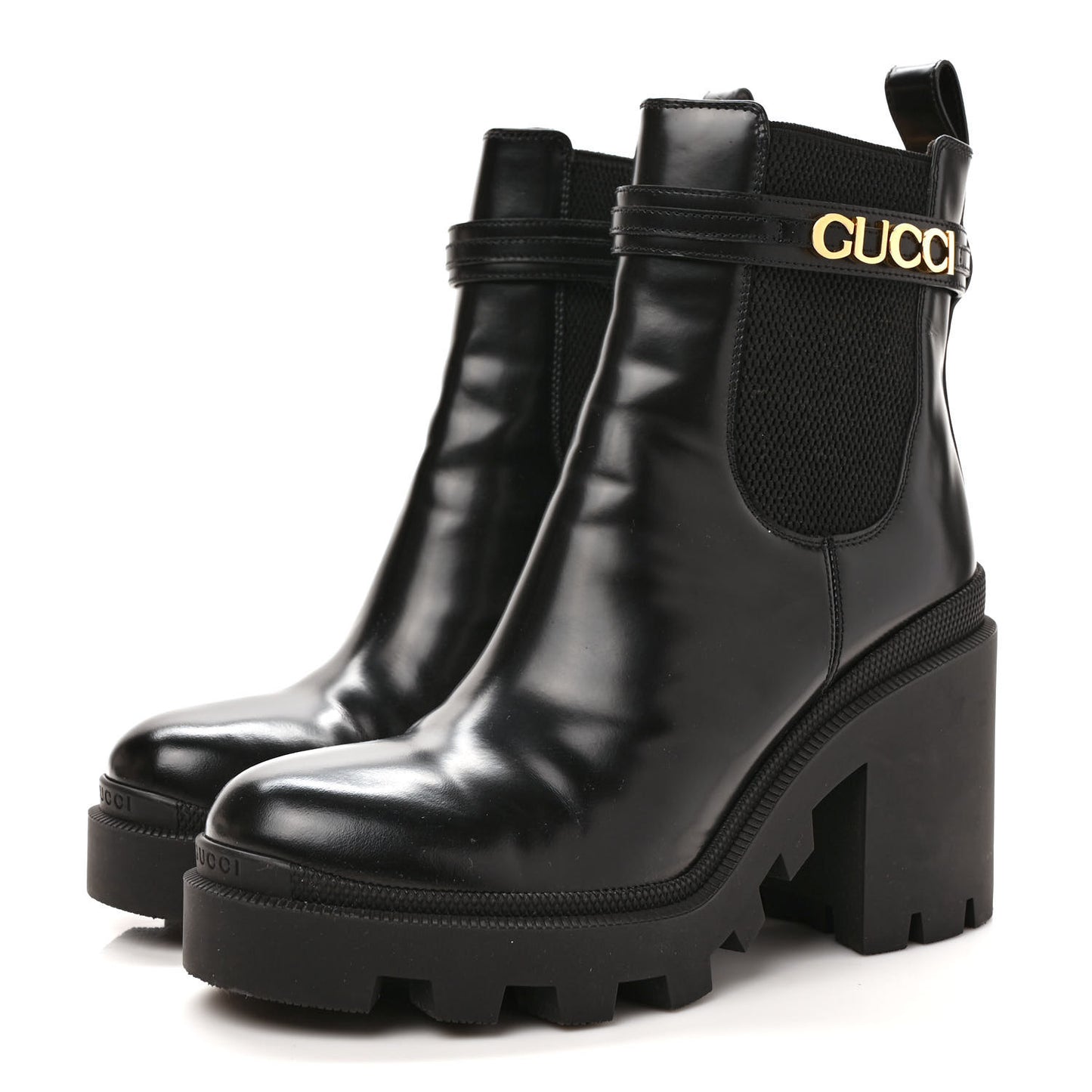 Magnum Calfskin Logo Ankle Boots 40 Black